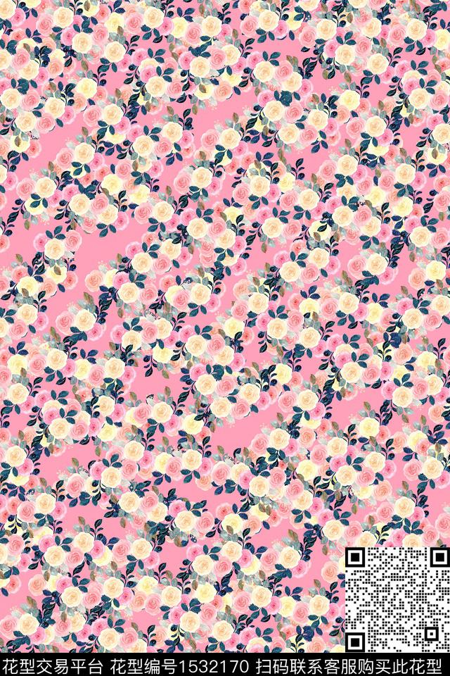 女装花卉小碎花数码印花华亿平台下载（图片编号: 1532170） - 瓦栏（Walan）