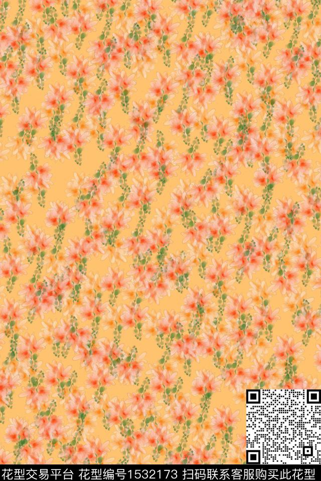 女装花卉小碎花数码印花华亿平台下载（图片编号: 1532173） - 瓦栏（Walan）