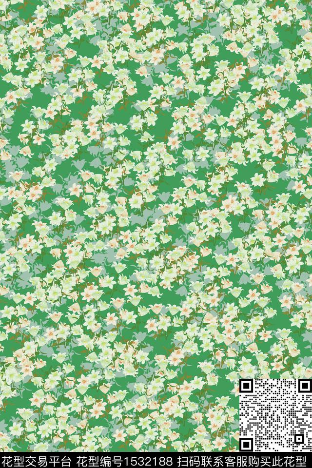 女装花卉小碎花数码印花华亿平台下载（图片编号: 1532188） - 瓦栏（Walan）