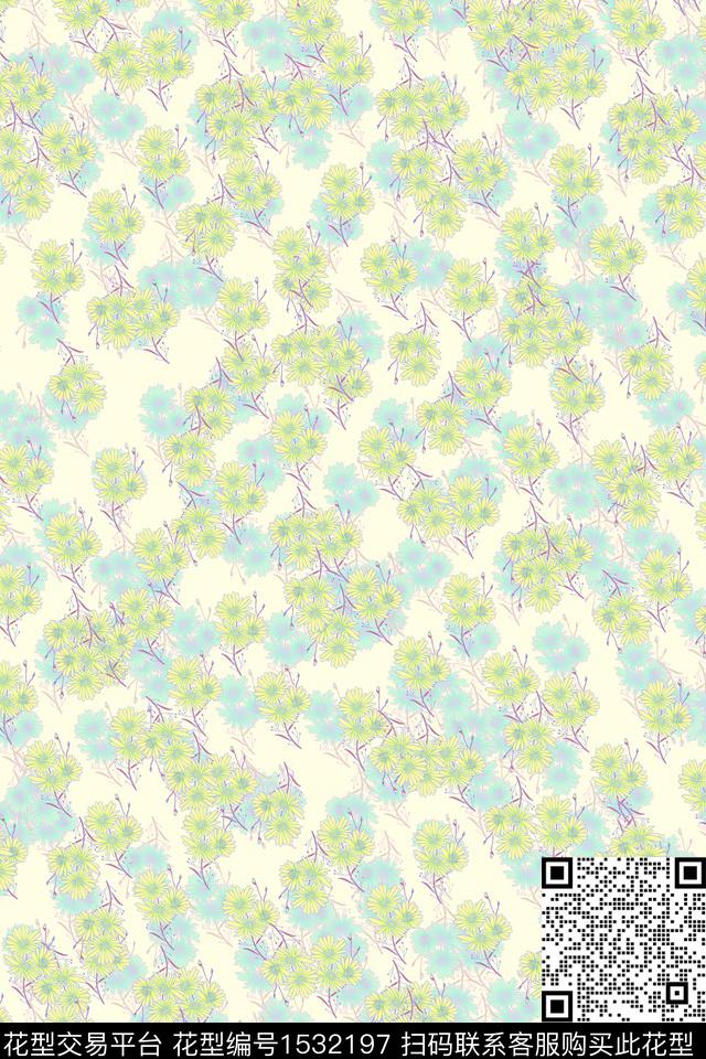 女装花卉小碎花数码印花华亿平台下载（图片编号: 1532197） - 瓦栏（Walan）