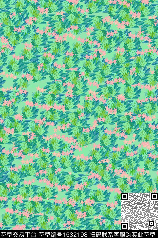女装花卉小碎花数码印花华亿平台下载（图片编号: 1532198） - 瓦栏（Walan）