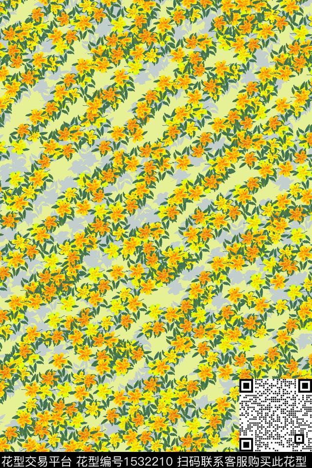 女装花卉小碎花数码印花华亿平台下载（图片编号: 1532210） - 瓦栏（Walan）