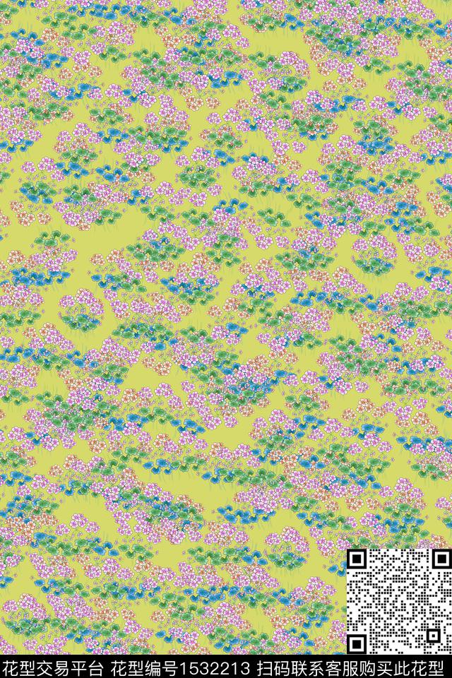 女装花卉小碎花数码印花华亿平台下载（图片编号: 1532213） - 瓦栏（Walan）