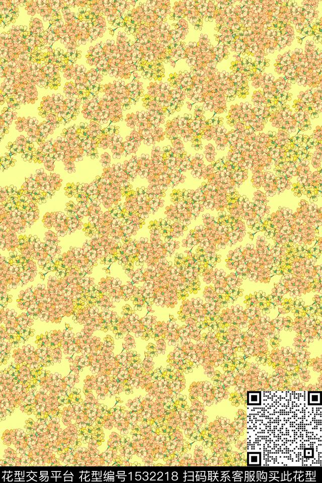 女装花卉小碎花数码印花华亿平台下载（图片编号: 1532218） - 瓦栏（Walan）