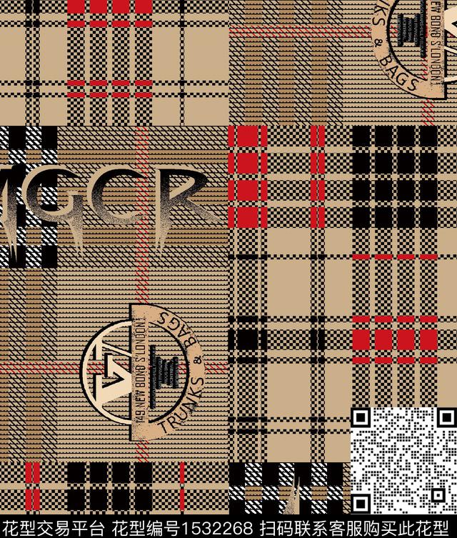 字母格子标志数码印花华亿平台下载（图片编号: 1532268） - 瓦栏（Walan）