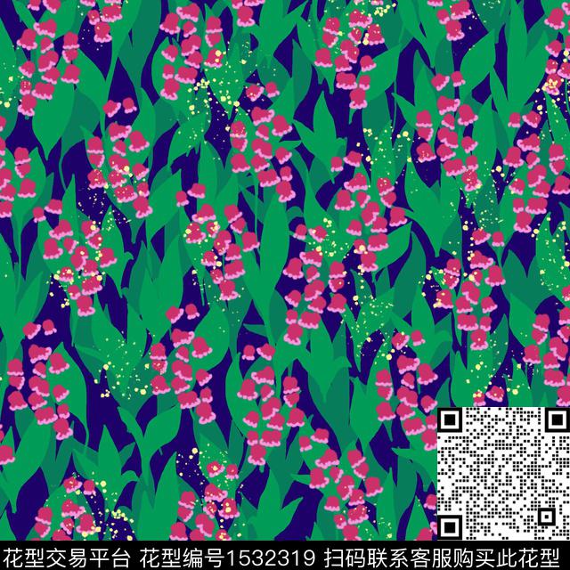 平面花卉花卉小碎花数码印花华亿平台下载（图片编号: 1532319） - 瓦栏（Walan）