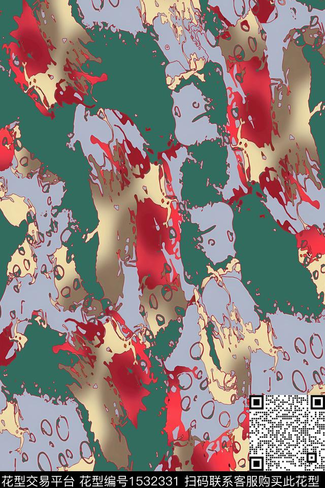 抽象几何数码印花华亿平台下载（图片编号: 1532331） - 瓦栏（Walan）