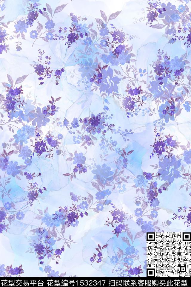 花卉女装小碎花数码印花华亿平台下载（图片编号: 1532347） - 瓦栏（Walan）