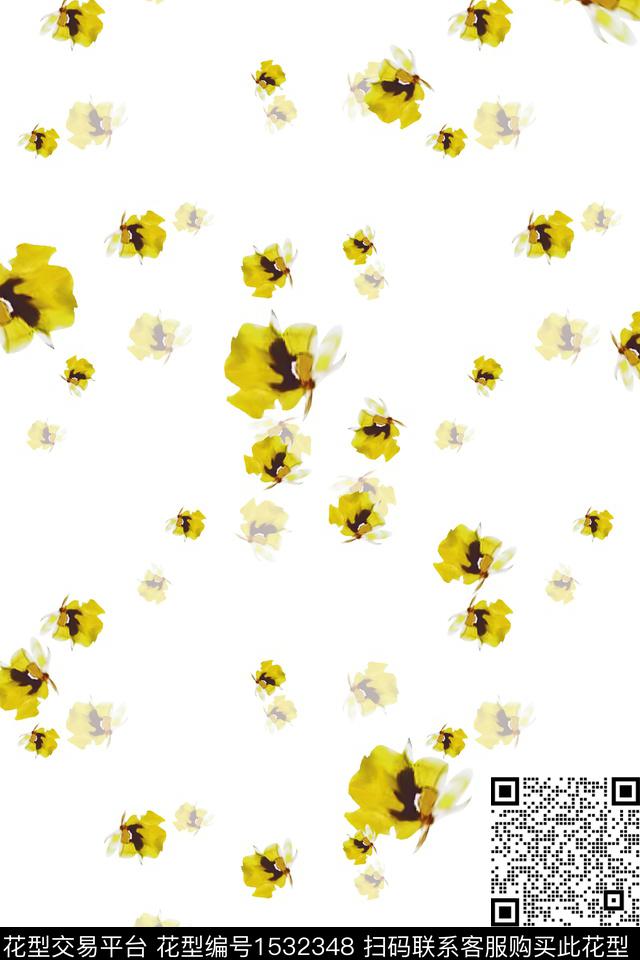 花卉女装小碎花数码印花华亿平台下载（图片编号: 1532348） - 瓦栏（Walan）