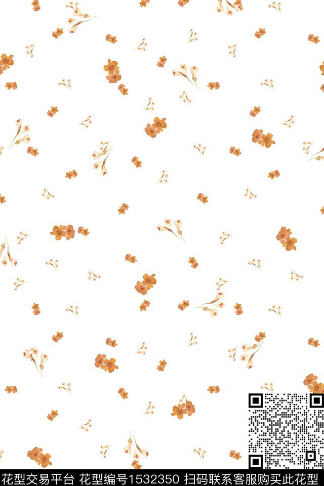花卉女装小碎花数码印花华亿平台下载（图片编号: 1532350） - 瓦栏（Walan）
