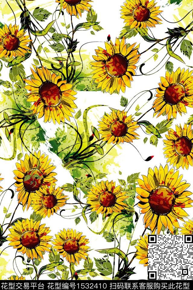 女装花卉数码华亿平台数码印花华亿平台下载（图片编号: 1532410） - 瓦栏（Walan）