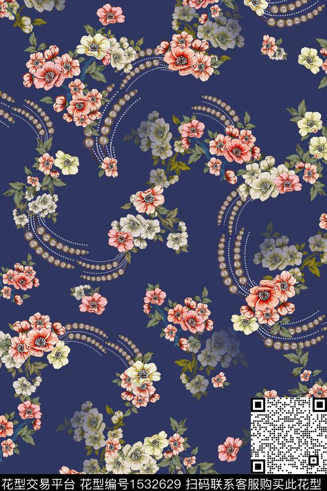 女装花卉小碎花数码印花华亿平台下载（图片编号: 1532629） - 瓦栏（Walan）