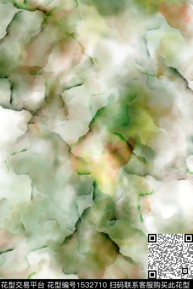 抽象肌理女装数码印花华亿平台下载（图片编号: 1532710） - 瓦栏（Walan）