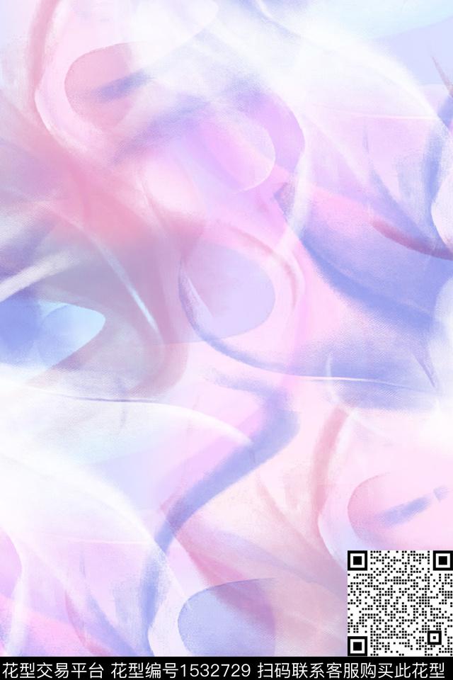 抽象水彩肌理数码印花华亿平台下载（图片编号: 1532729） - 瓦栏（Walan）