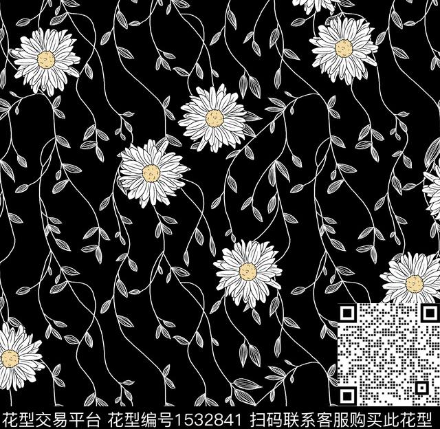 女装花卉连衣裙数码印花华亿平台下载（图片编号: 1532841） - 瓦栏（Walan）