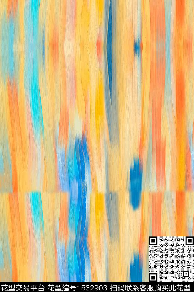 抽象水彩绘画数码印花华亿平台下载（图片编号: 1532903） - 瓦栏（Walan）