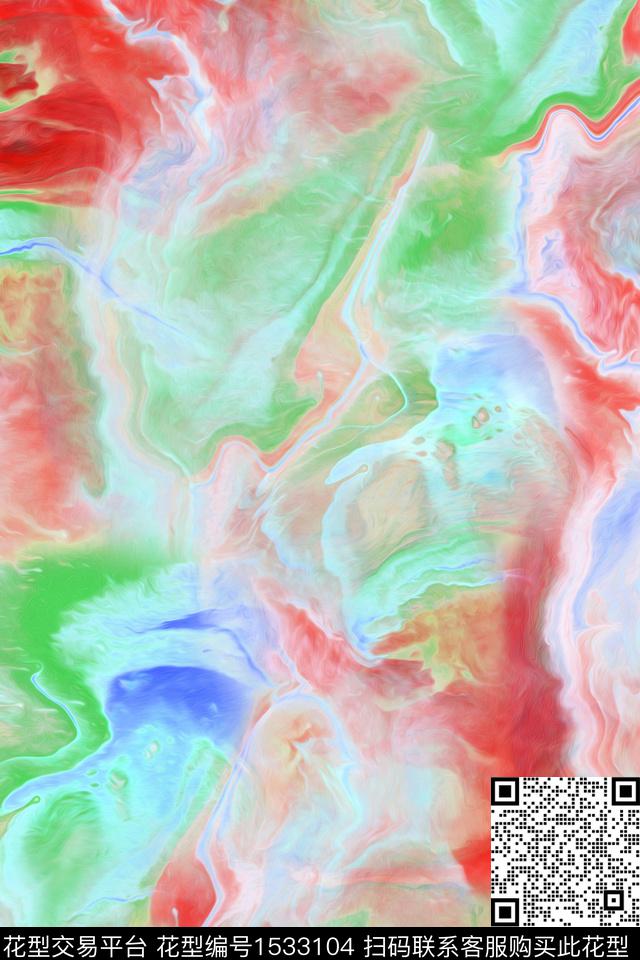 水彩抽象肌理数码印花华亿平台下载（图片编号: 1533104） - 瓦栏（Walan）