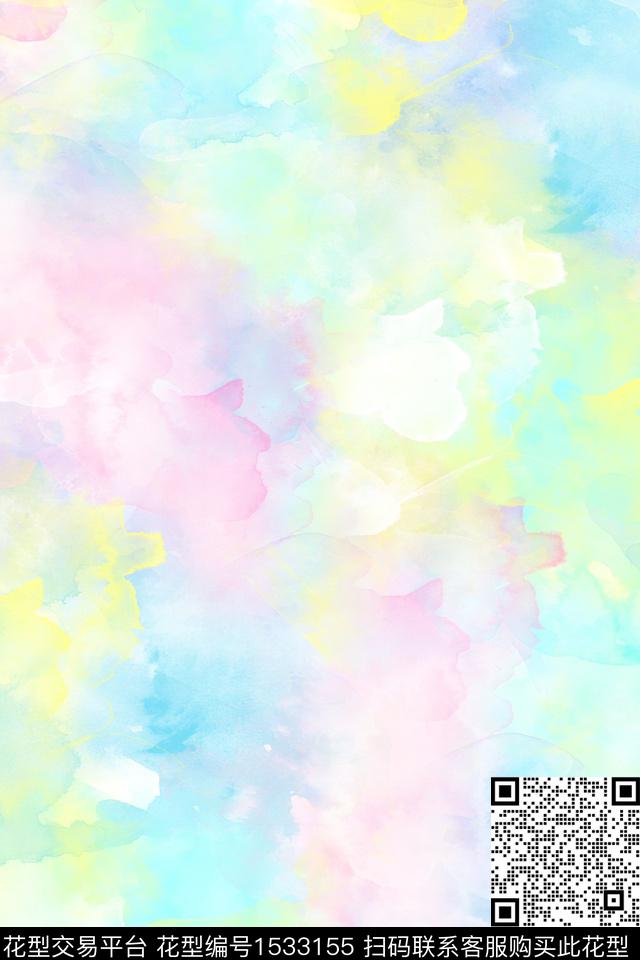 水彩抽象涂鸦数码印花华亿平台下载（图片编号: 1533155） - 瓦栏（Walan）
