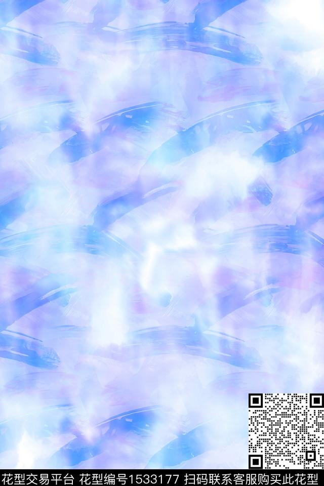 抽象肌理女装数码印花华亿平台下载（图片编号: 1533177） - 瓦栏（Walan）