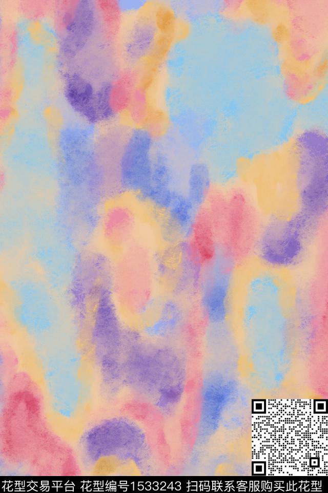 抽象肌理淑女数码印花华亿平台下载（图片编号: 1533243） - 瓦栏（Walan）