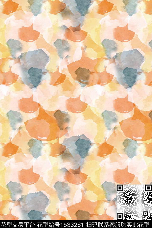 抽象肌理数码印花华亿平台下载（图片编号: 1533261） - 瓦栏（Walan）