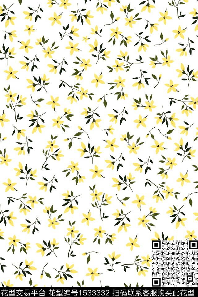 小清新花卉年轻女性传统印花华亿平台下载（图片编号: 1533332） - 瓦栏（Walan）