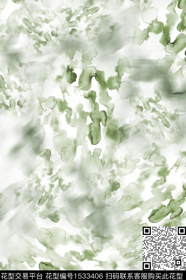 抽象水彩女装数码印花华亿平台下载（图片编号: 1533406） - 瓦栏（Walan）