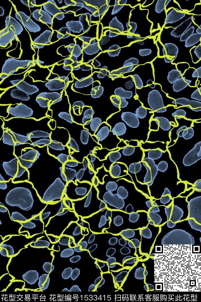 水彩几何抽象数码印花华亿平台下载（图片编号: 1533415） - 瓦栏（Walan）