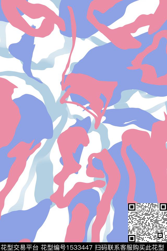 少女抽象淑女数码印花华亿平台下载（图片编号: 1533447） - 瓦栏（Walan）