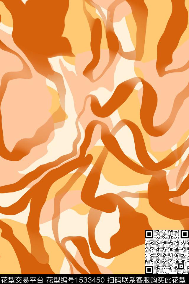 抽象淑女简约数码印花华亿平台下载（图片编号: 1533450） - 瓦栏（Walan）