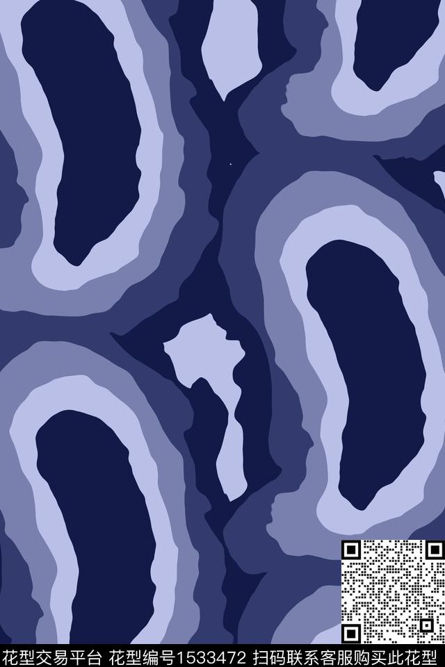 简约几何抽象数码印花华亿平台下载（图片编号: 1533472） - 瓦栏（Walan）