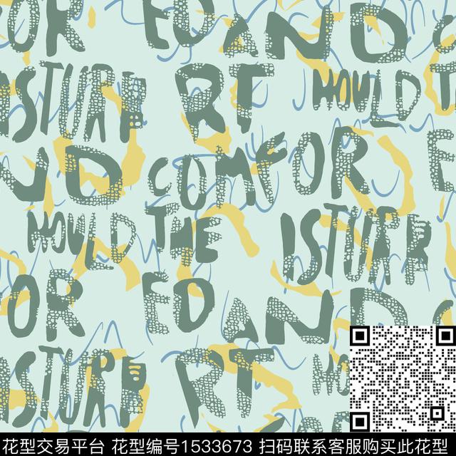 字母男装简约传统印花华亿平台下载（图片编号: 1533673） - 瓦栏（Walan）