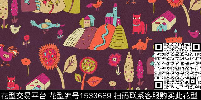 farmanimalscountyside传统印花华亿平台下载（图片编号: 1533689） - 瓦栏（Walan）