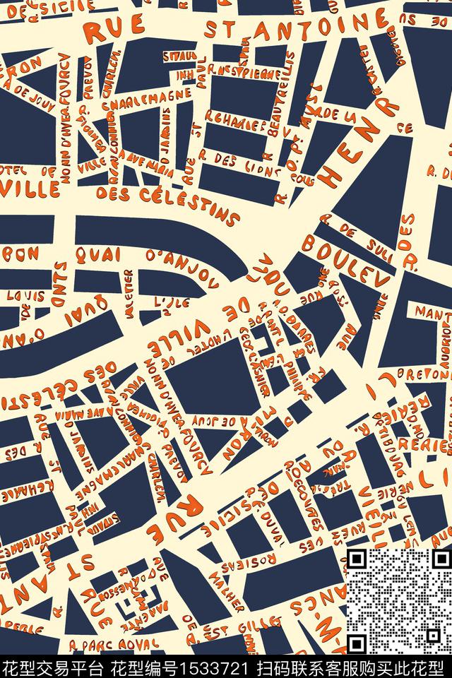 线条抽象数码印花华亿平台下载（图片编号: 1533721） - 瓦栏（Walan）