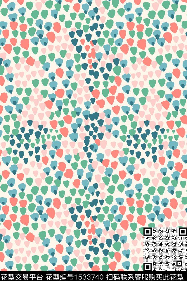 小清新花卉少女数码印花华亿平台下载（图片编号: 1533740） - 瓦栏（Walan）