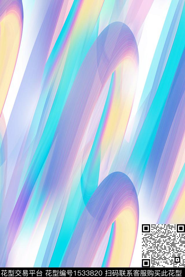 抽象春夏华亿平台肌理数码印花华亿平台下载（图片编号: 1533820） - 瓦栏（Walan）