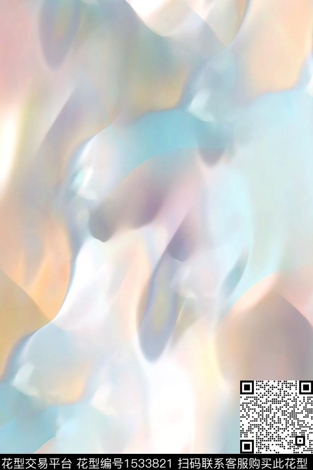 抽象春夏华亿平台肌理数码印花华亿平台下载（图片编号: 1533821） - 瓦栏（Walan）