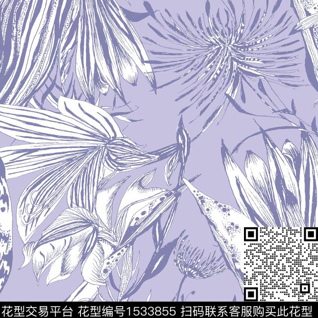 2024春夏流行色素雅传统印花华亿平台下载（图片编号: 1533855） - 瓦栏（Walan）