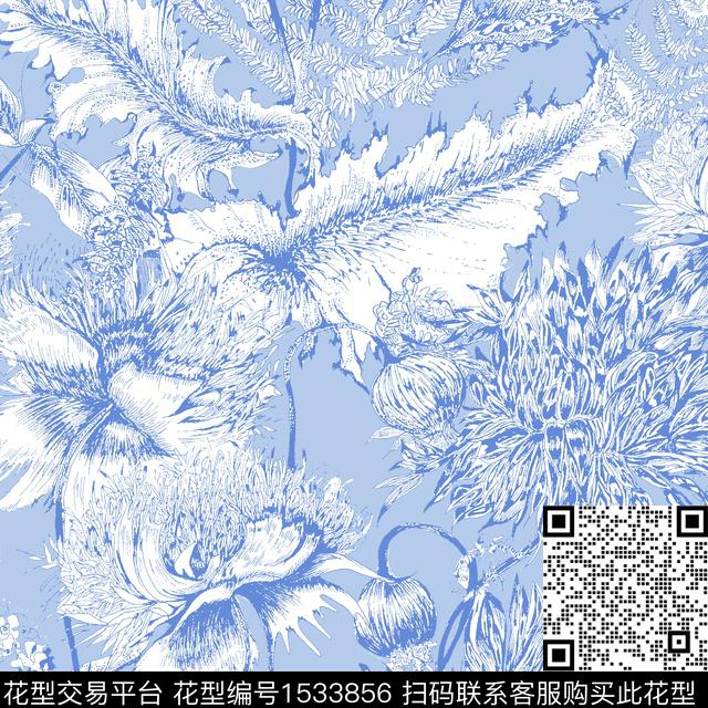 2024春夏流行色素雅传统印花华亿平台下载（图片编号: 1533856） - 瓦栏（Walan）