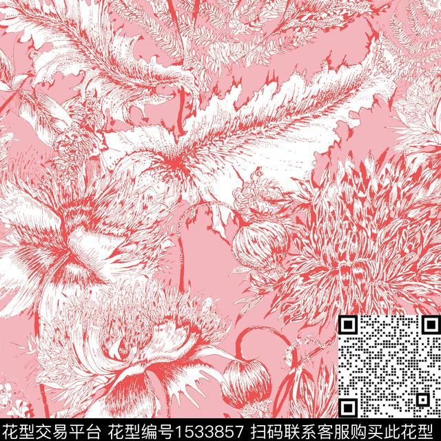 2024春夏流行色素雅传统印花华亿平台下载（图片编号: 1533857） - 瓦栏（Walan）