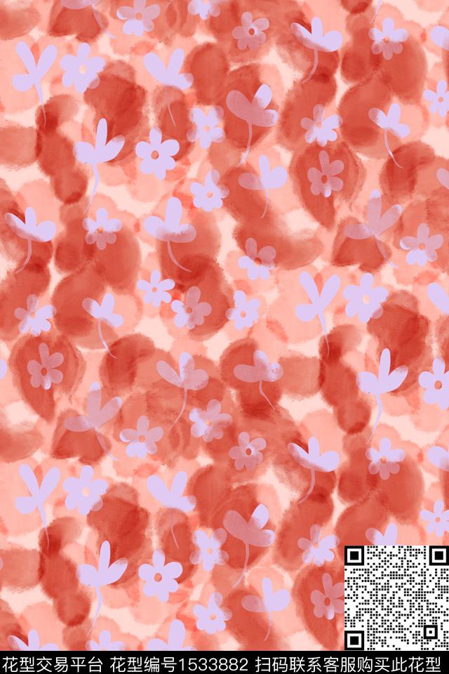 花卉小碎花肌理数码印花华亿平台下载（图片编号: 1533882） - 瓦栏（Walan）
