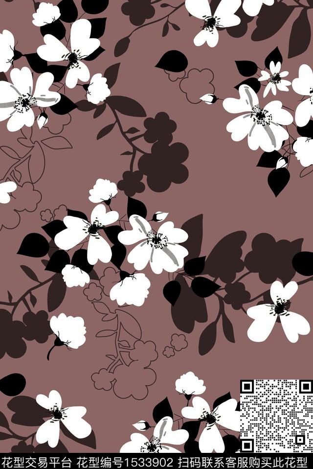 花卉数码印花华亿平台下载（图片编号: 1533902） - 瓦栏（Walan）