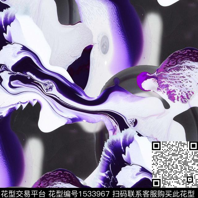 流体2024春夏流行色数码印花华亿平台下载（图片编号: 1533967） - 瓦栏（Walan）