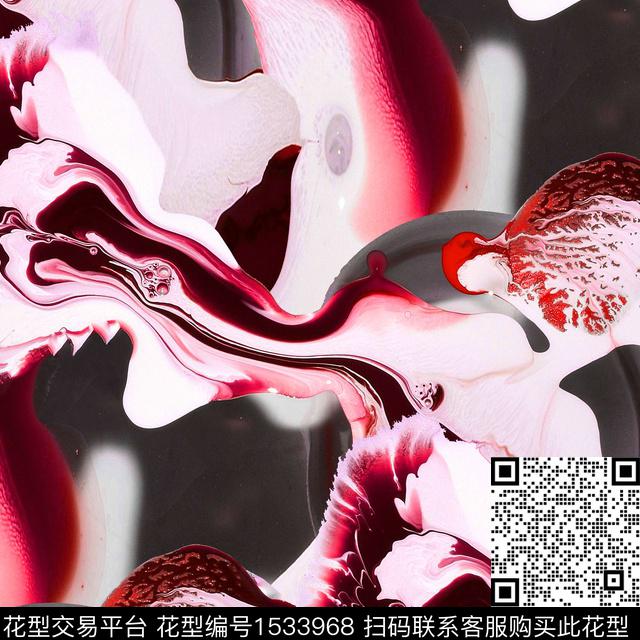 流体2024春夏流行色数码印花华亿平台下载（图片编号: 1533968） - 瓦栏（Walan）
