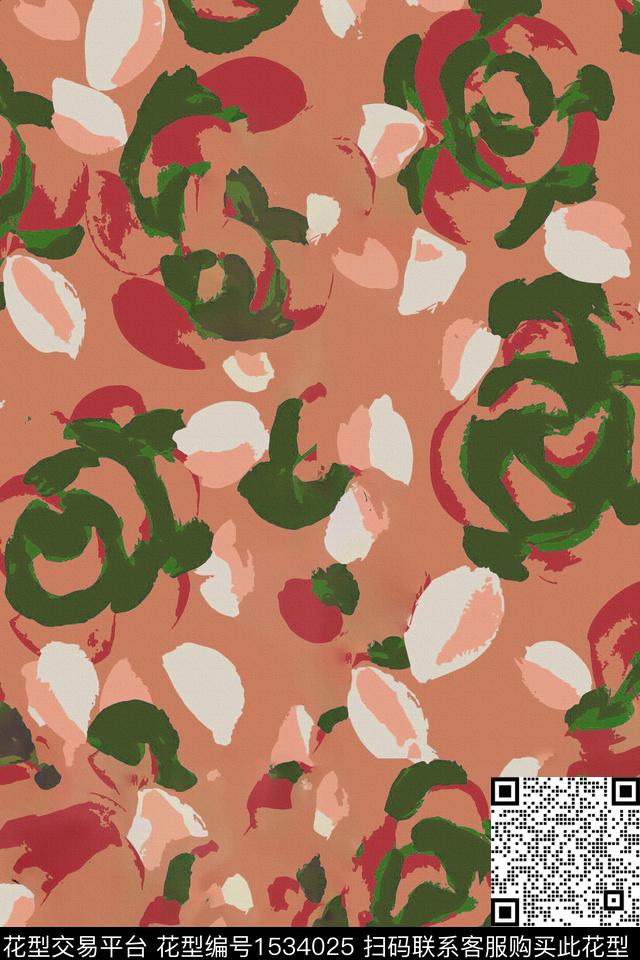 抽象花卉数码华亿平台数码印花华亿平台下载（图片编号: 1534025） - 瓦栏（Walan）