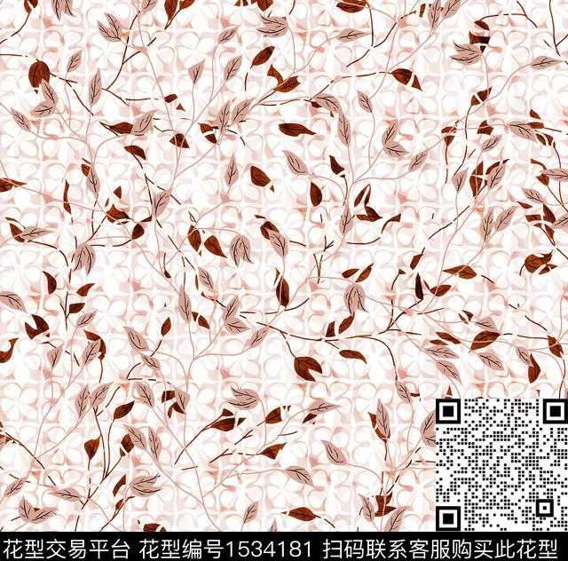 女装花卉连衣裙数码印花华亿平台下载（图片编号: 1534181） - 瓦栏（Walan）