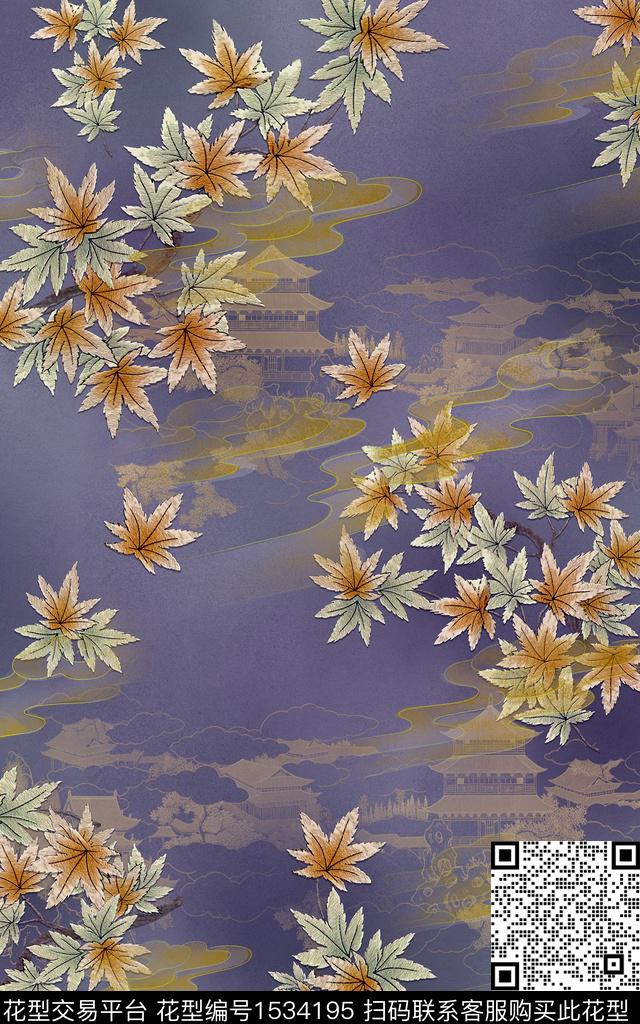 香云纱数码华亿平台中国风数码印花华亿平台下载（图片编号: 1534195） - 瓦栏（Walan）