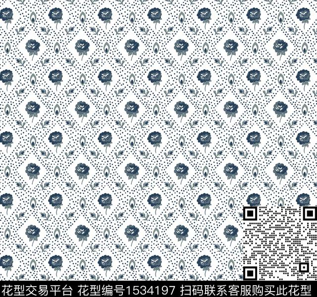 女装花卉玫瑰花传统印花华亿平台下载（图片编号: 1534197） - 瓦栏（Walan）