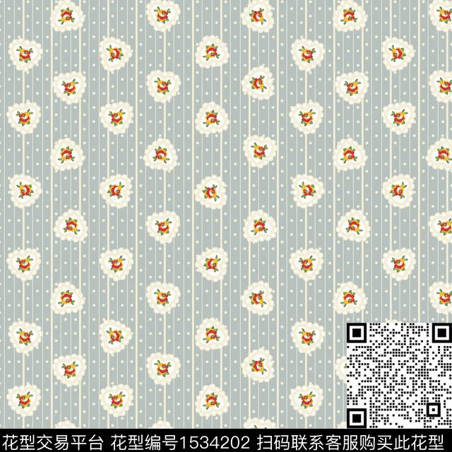 女装花卉线条传统印花华亿平台下载（图片编号: 1534202） - 瓦栏（Walan）