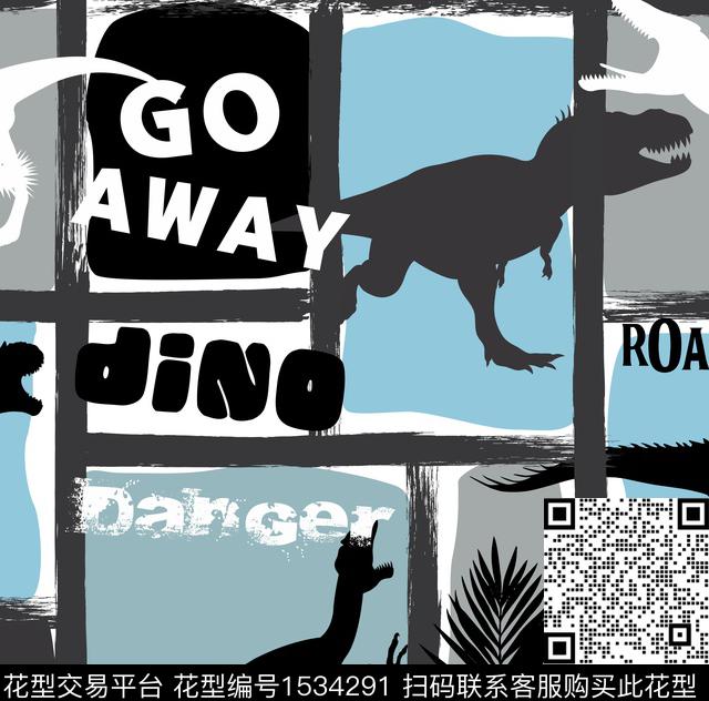 恐龙字母男装传统印花华亿平台下载（图片编号: 1534291） - 瓦栏（Walan）